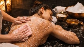 Moroccan body scrub and glow treatment with exfoliating sea salt at Les Bains de Dubai spa in Bur Dubai
